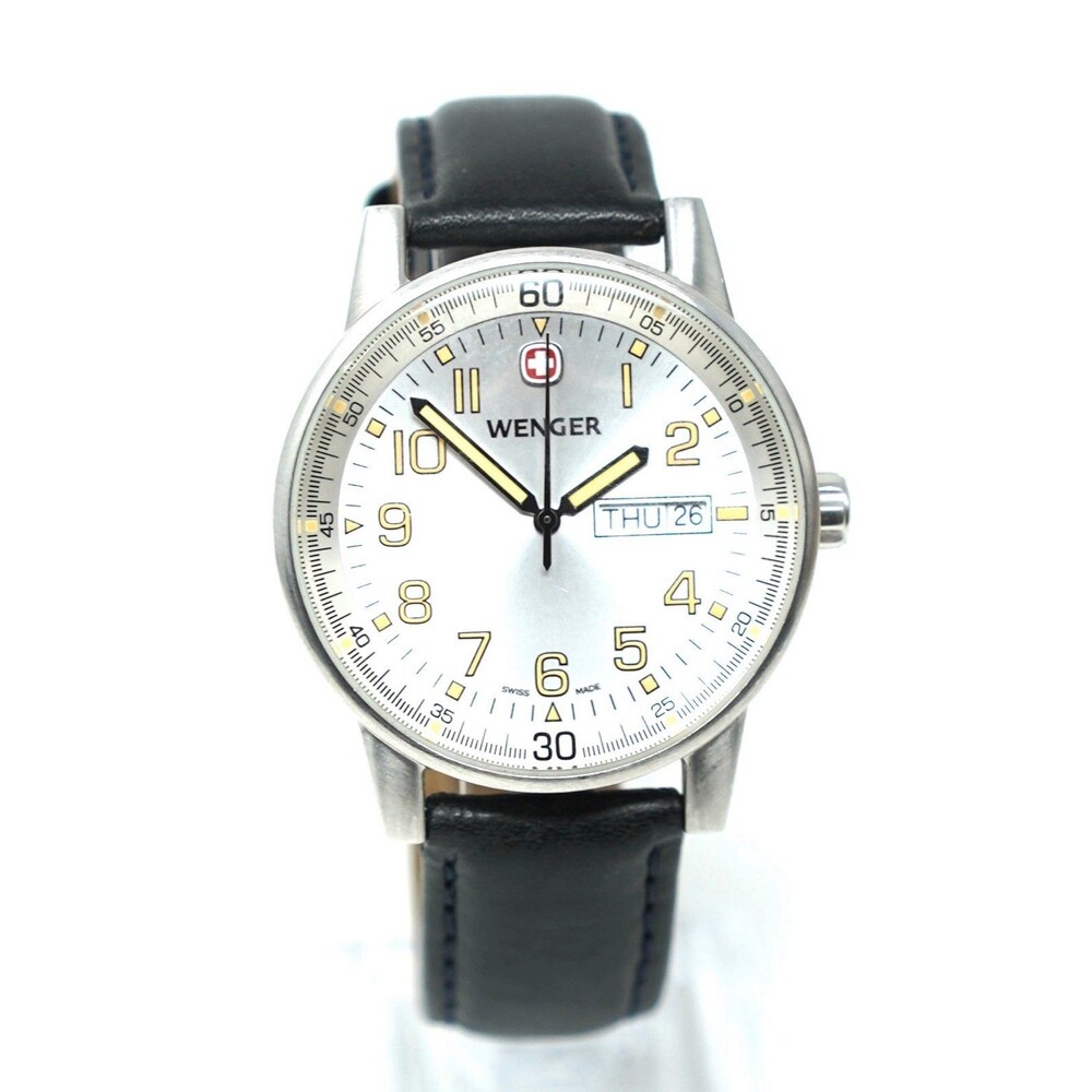Wenger Commando Day Date XL 70170 Swiss Made Men’s Watch Stainless Steel